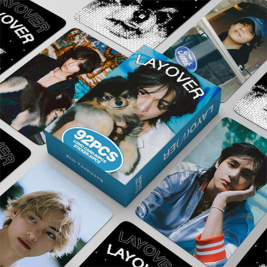 V LAYOVER PHOTOCARDS 92 PCS (60 PHOTOCARDS + 32 STICKERS)