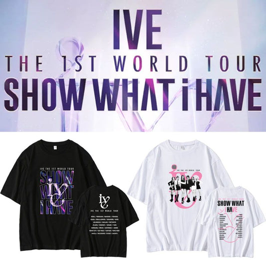 IVE MERCH T SHIRT 1St WORD TOUR "Show What i have" 100% COTTON