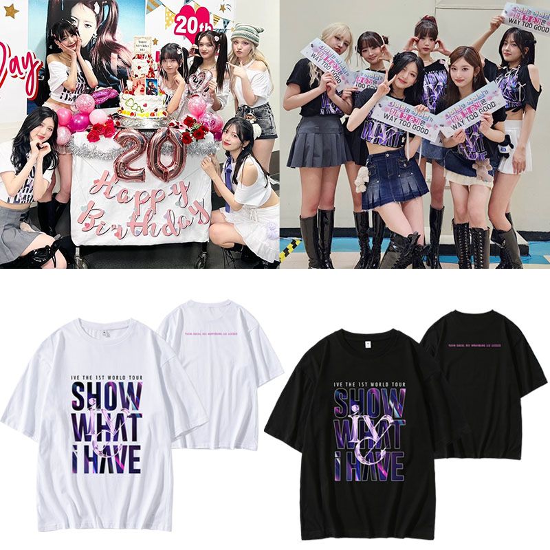 IVE MERCH 1St WORD TOUR T-SHIRTS 2024 “Show What I have” 100% COTTON