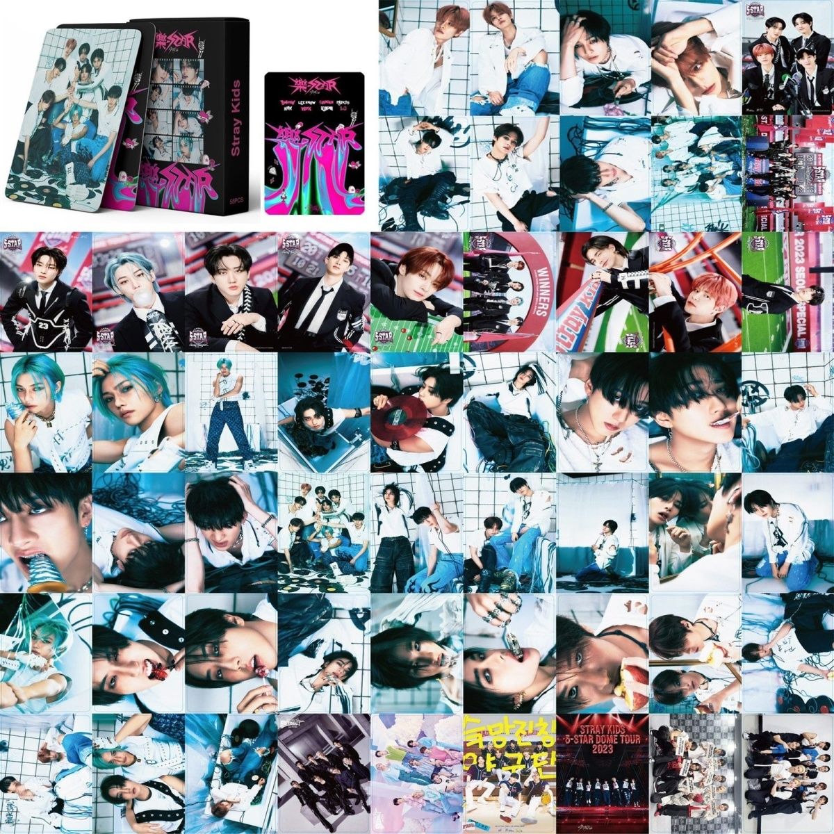 STRAY KIDS PHOTOCARDS KARMA, ATE, HOP, GIANT, 5 STAR, MANIAC, MAXIDENT + VARIOUS OPTIONS!✨ (55 PCS)