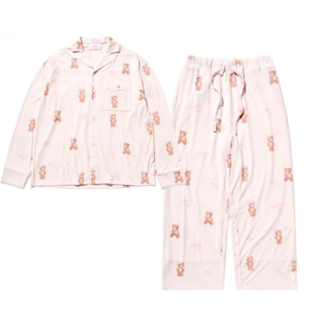 PAJAMAS JIN BEAR PATTERN (Pink/Mint)