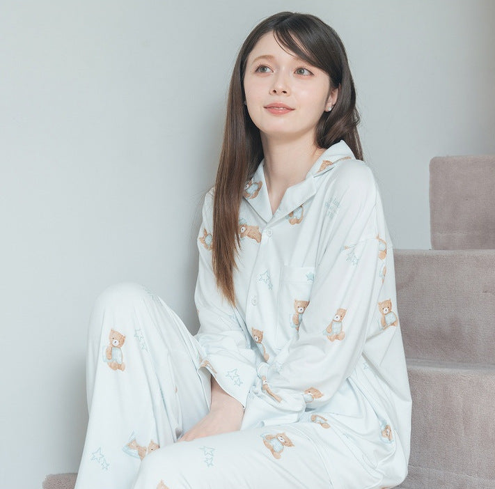PAJAMAS JIN BEAR PATTERN (Pink/Mint)
