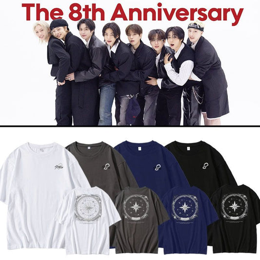 STRAY KIDS 8th ANNIVERSARY TSHIRT 100% COTTON