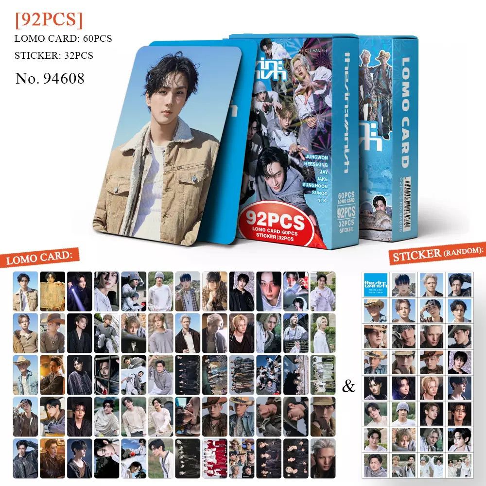 PHOTOCARDS ENHYPEN THE SIN: VANISH 92 PCS (60 Photocards + 32 Stickers)