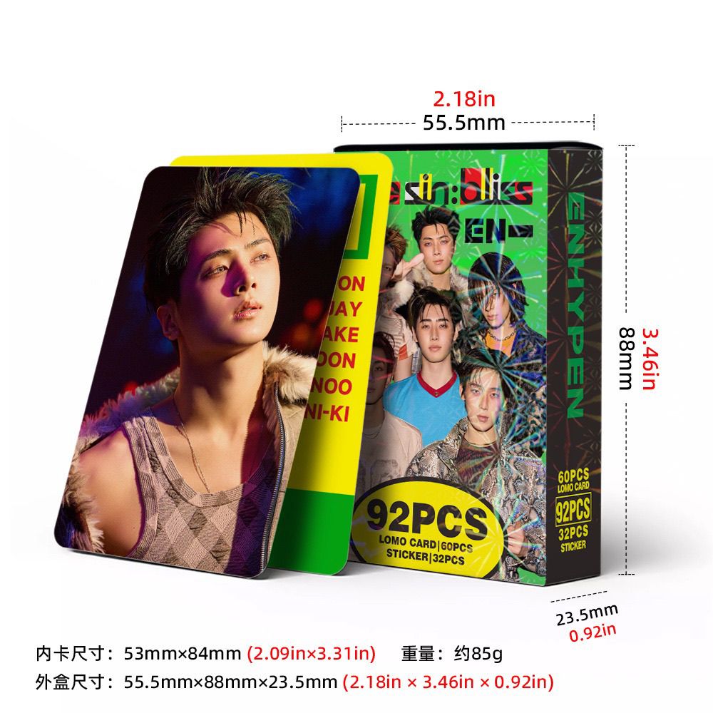 PHOTOCARDS ENHYPEN THE SIN: BLISS 92 PCS (60 Photocards + 32 Stickers)