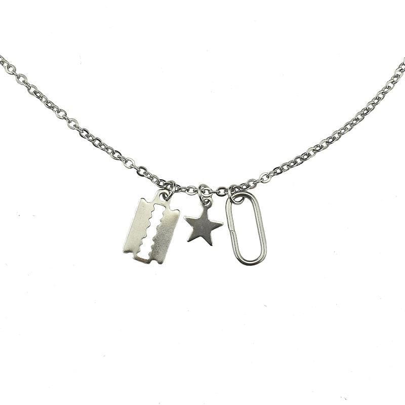 V NECKLACE STAINLESS STEEL