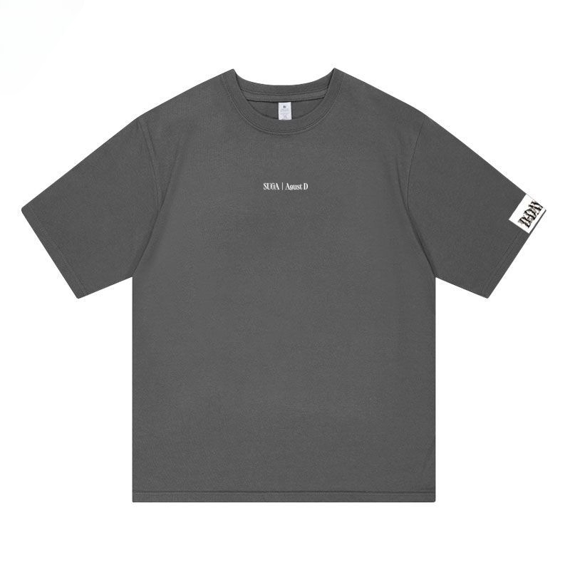 T-SHIRT SUGA D'DAY AGUST D 100% COTTON (black and gray)