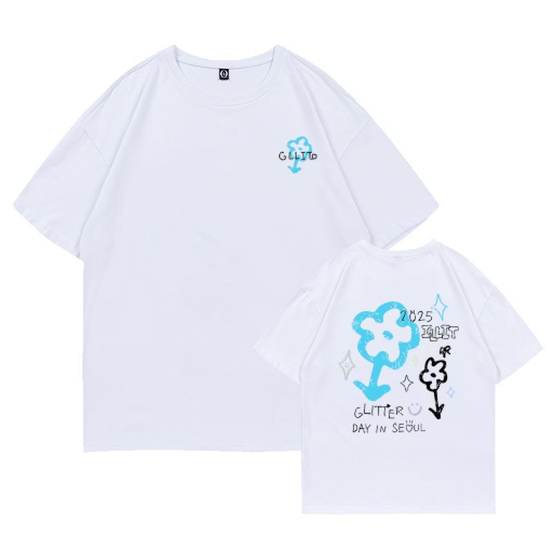 ILLIT GLITTERDAY T SHIRT 100% COTTON